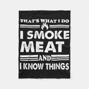 Mannen BBQ dat wat ik doe ik rook vlees en ik Fleece Deken