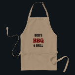 Mannen BBQ & Grill Apron - Persoonlijke naam Standaard Schort<br><div class="desc">Mannen BBQ & Grill Apron - Persoonlijke naam</div>