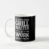 Mannen BBQ Grillmaster Funny De wereldberoemde gri Koffiemok (Links)