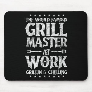 Mannen BBQ Grillmaster Funny De wereldberoemde gri Muismat