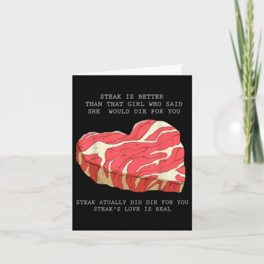 Mannen BBQ Hart Graphic Grappig Quote Single Meme Kaart (Voorkant)