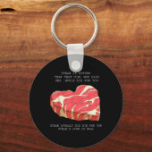 Mannen BBQ Hart Graphic Grappig Quote Single Meme Sleutelhanger (Voorkant)