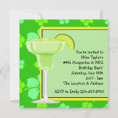 Mannen BBQ Margarita Beach Verjaardagsfeest Kaart (Achterkant)