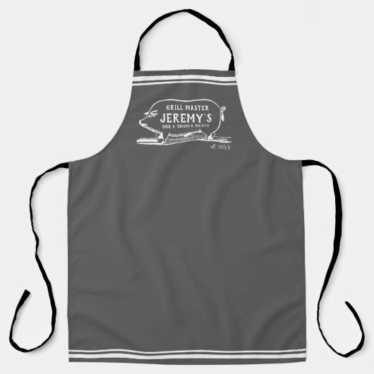 Mannen BBQ  Pig Personalized Grilling Apron Schort (Voorkant)