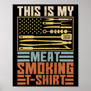 Mannen BBQ roker grill outfit Dit is mijn ik Poster