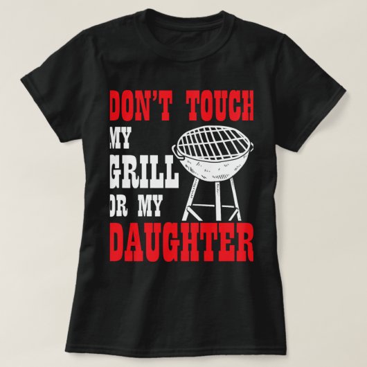 Mannen BBQ Shirt Stand Back Papa is Grilling Funny (Design voorkant)