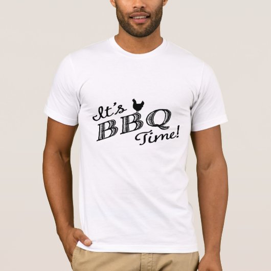 Mannen BBQ T-Shirt (Voorkant)
