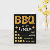 Mannen BBQ Timer Barbecue Funny Grill Grillbier Kaart (Gele Bloem)