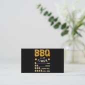 Mannen BBQ Timer Barbecue Funny Grill Grilling Bie Visitekaartje (Staand voorkant)