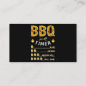 Mannen BBQ Timer Barbecue Funny Grill Grilling Bie Visitekaartje (Achterkant)