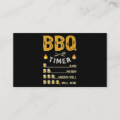 Mannen BBQ Timer Barbecue Funny Grill Grilling Bie Visitekaartje (Voorkant)