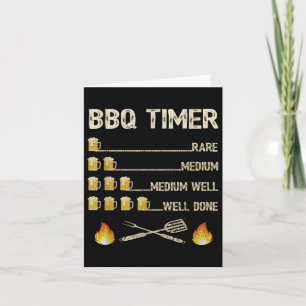 Mannen BBQ Timer Grappig Barbecue Grill Grillen Bi Kaart