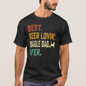 Mannen Beagle Dog Best Beer Loing Beagle Pap Fathe T-shirt (Voorkant)