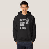 Mannen Beagle Pap Beste Beagle Pap Oog Dog Fathers Hoodie (Voorkant volledig)