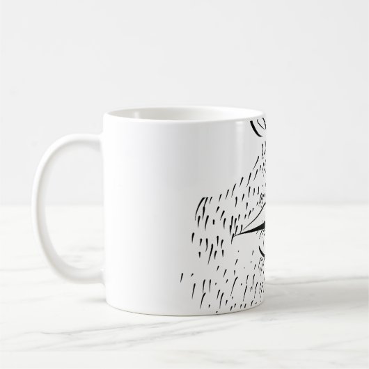 Mannen Beard Face Koffiemok (Links)