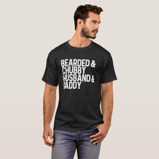 Mannen Bearded & Chubby Man & Daddy Vaders Papa T-shirt (Voorkant volledig)