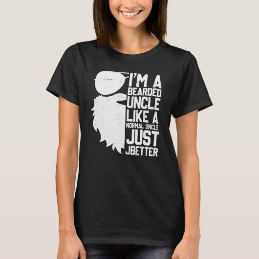 Mannen Bearded Uncle Beard Humor Uncle T-shirt (Voorkant)