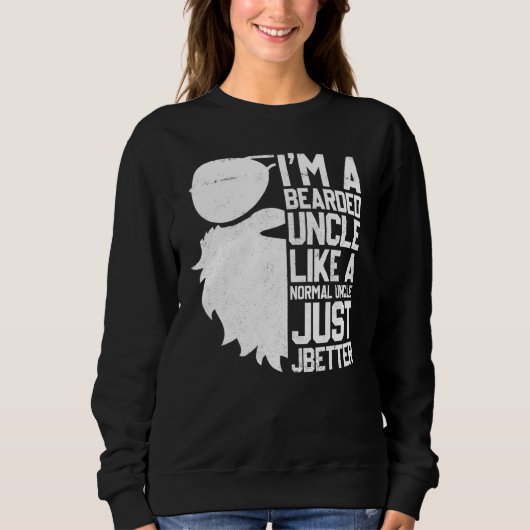 Mannen Bearded Uncle Beard Humor Uncle Trui (Voorkant)