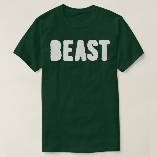 Mannen BEAST Gym Fitness Workout Bodybuilding Moti T-shirt (Design voorkant)