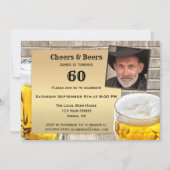 Mannen Beer Birthday Party Invitation Kaart (Voorkant)