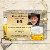 Mannen Beer Birthday Party Invitation Kaart