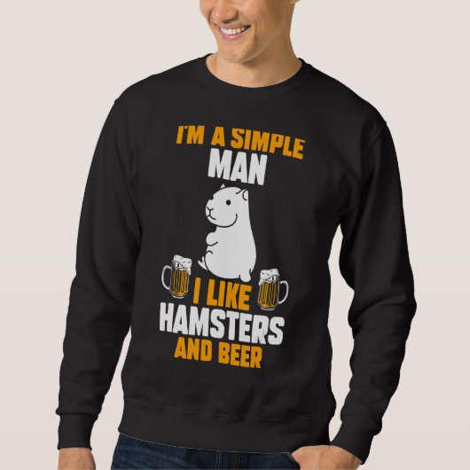 Mannen Beer Hamster Trui (Voorkant)