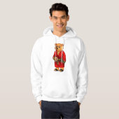 Mannen Beer Teddy Bear met kerstcadeau Hoodie (Voorkant volledig)