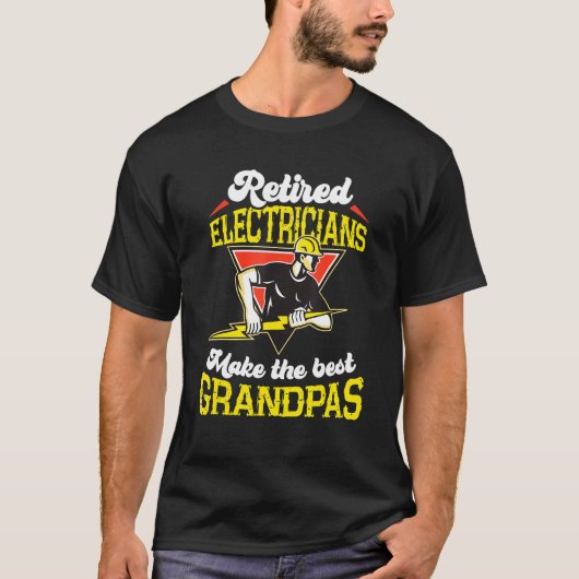 Mannen bejaarde elektriciens maken de beste opa's t-shirt (Voorkant)