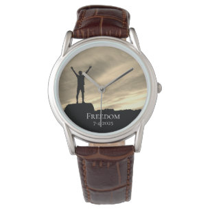 *~* Mannen bekroonde Afstuderen Pensioenvrijheid Horloge