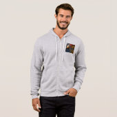 Mannen Bella+Canvas Full-Zip - Abstract 11 Hoodie (Voorkant volledig)