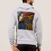 Mannen Bella+Canvas Full-Zip - Abstract 11 Hoodie (Achterkant)