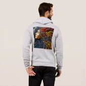 Mannen Bella+Canvas Full-Zip - Abstract 11 Hoodie (Achterkant volledig)