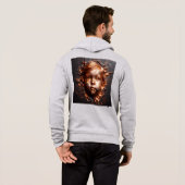 Mannen Bella+Canvas Full-Zip - Abstract 13 Hoodie (Achterkant volledig)