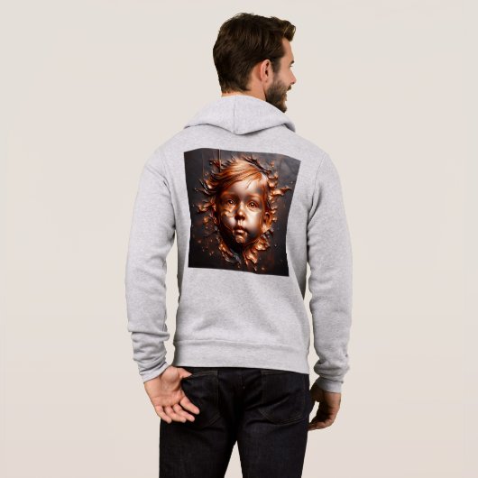 Mannen Bella+Canvas Full-Zip - Abstract 13 Hoodie (Achterkant volledig)