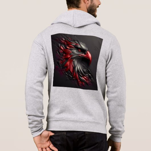 Mannen Bella+Canvas Full-Zip - Abstract 14 Hoodie (Achterkant)