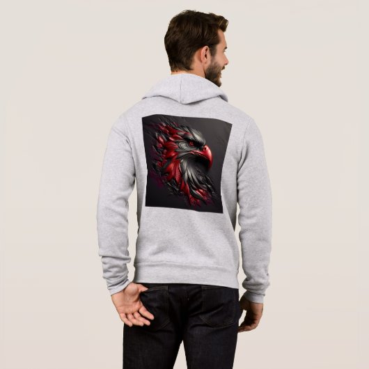 Mannen Bella+Canvas Full-Zip - Abstract 14 Hoodie (Achterkant volledig)