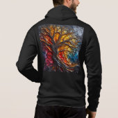 Mannen Bella+Canvas Full-Zip - Abstract 15 Hoodie (Achterkant)