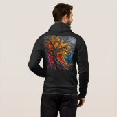Mannen Bella+Canvas Full-Zip - Abstract 15 Hoodie (Achterkant volledig)