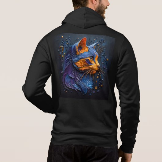 Mannen Bella+Canvas Full-Zip - Abstract 16 Hoodie (Achterkant)