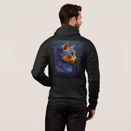 Mannen Bella+Canvas Full-Zip - Abstract 16 Hoodie (Achterkant volledig)