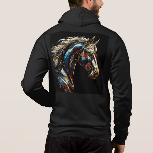 Mannen Bella+Canvas Full-Zip - Abstract 18 Hoodie (Achterkant)