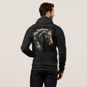 Mannen Bella+Canvas Full-Zip - Abstract 18 Hoodie (Achterkant volledig)