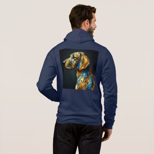 Mannen Bella+Canvas Full-Zip - Abstract 21 Hoodie (Achterkant volledig)