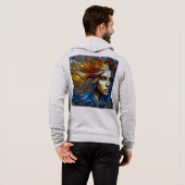 Mannen Bella+Canvas Full-Zip - Abstract 23 Hoodie (Achterkant volledig)