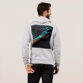 Mannen Bella+Canvas Full-Zip - Abstract 24 Hoodie (Achterkant volledig)
