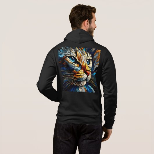 Mannen Bella+Canvas Full-Zip - Abstract 27 Hoodie (Achterkant volledig)