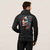 Mannen Bella+Canvas Full-Zip - Abstract 28 Hoodie (Achterkant volledig)