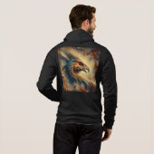 Mannen Bella+Canvas Full-Zip - Abstract 40 Hoodie (Achterkant volledig)