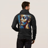 Mannen Bella+Canvas Full-Zip - Abstract 44 Hoodie (Achterkant volledig)
