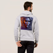 Mannen Bella+Canvas Full-Zip - Abstract Art 9 Hood Hoodie (Achterkant volledig)